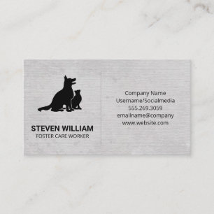 Carte De Visite Protection des animaux Abri Logo de chat de ch