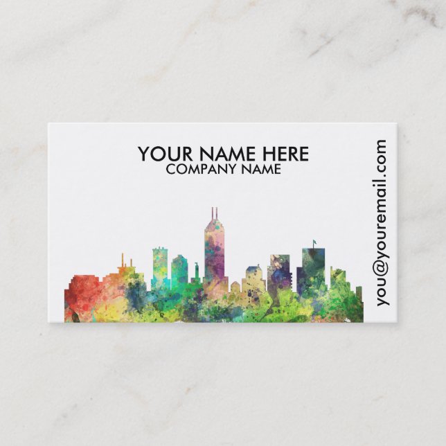 CARTE DE VISITE PS D'HORIZON D'INDIANAPOLIS, INDIANA - (Devant)