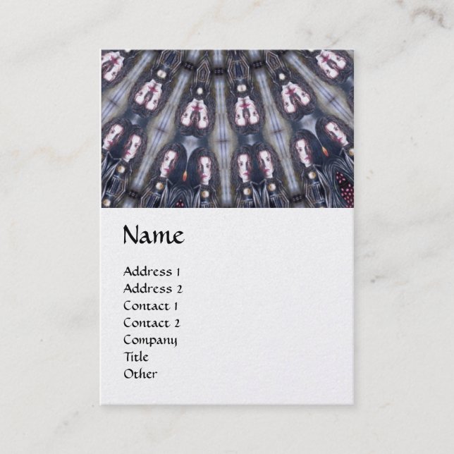 CARTE DE VISITE PSYCHÉDELIQUE KALEIDOSCOPE /MYSTIC MEMORIS MONOGRA (Devant)