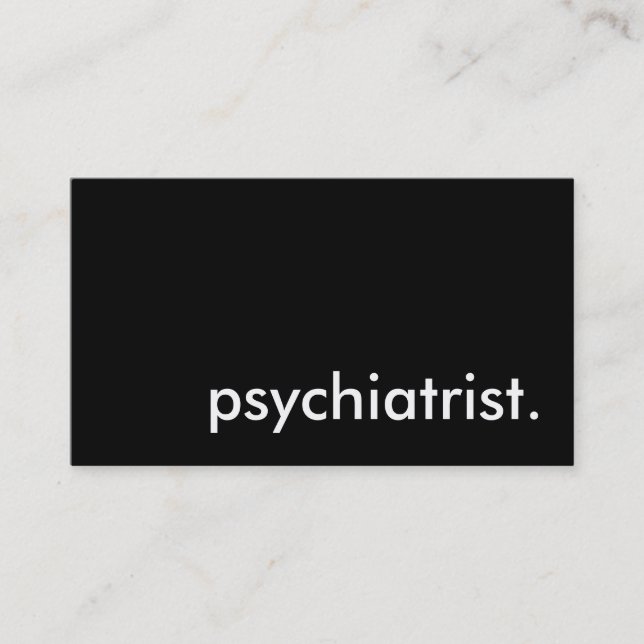 Carte De Visite psychiatre. (Devant)