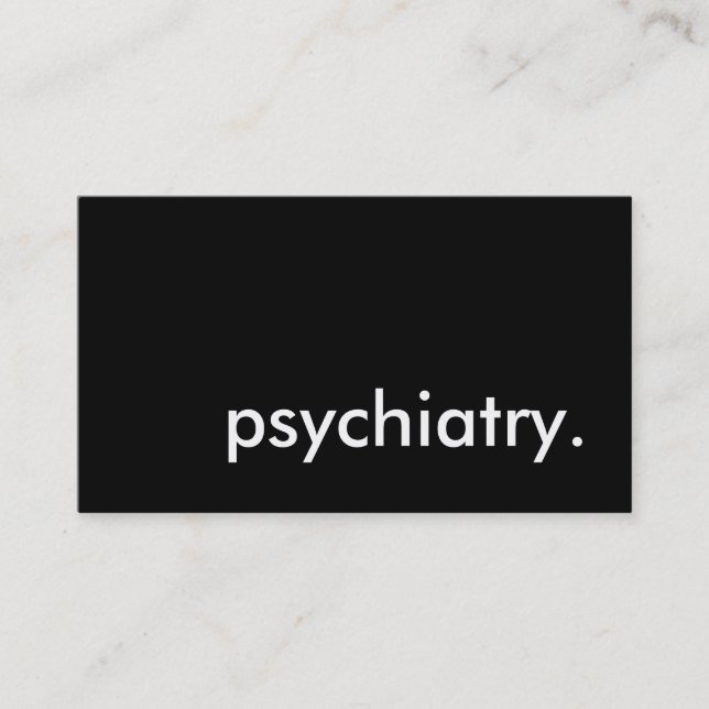 Carte De Visite psychiatrie. (Devant)