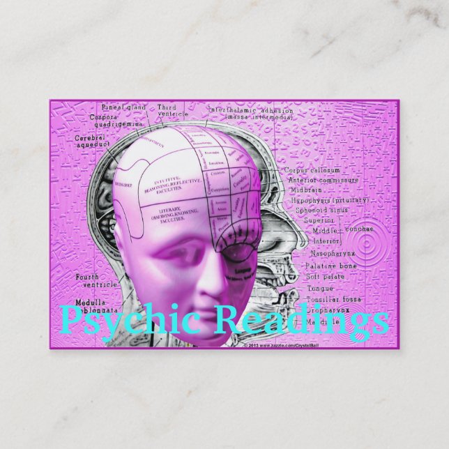 Carte de visite psychique avec la tête de (Devant)