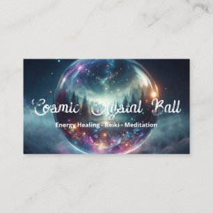 Carte De Visite Psychique Crystal Ball noir