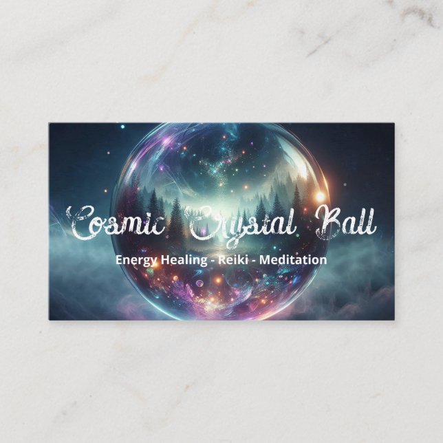 Carte De Visite Psychique Crystal Ball noir (Devant)