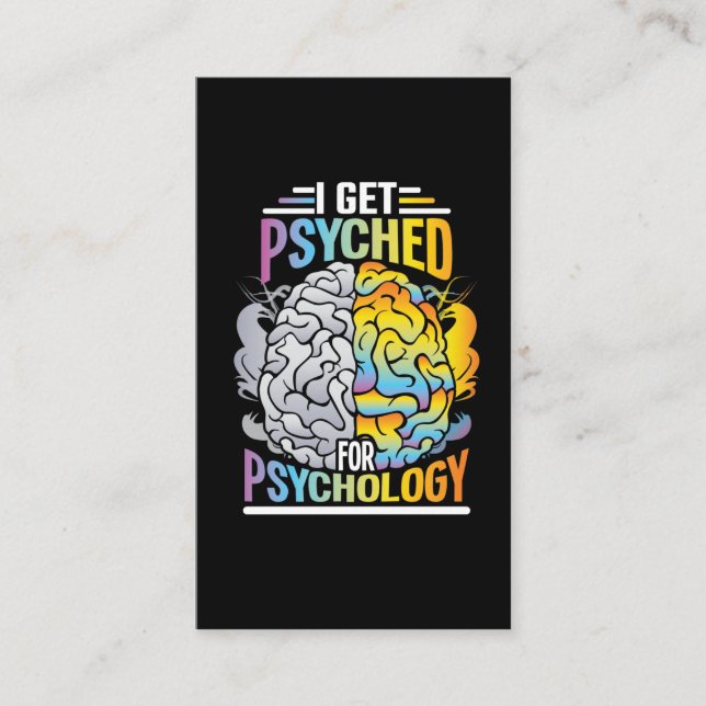 Carte De Visite Psychologie Étudiant Psychiatre Majeur (Devant)