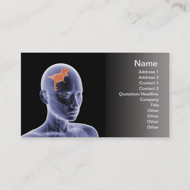 Carte De Visite Psychologie - l'esprit de reptile (Devant)