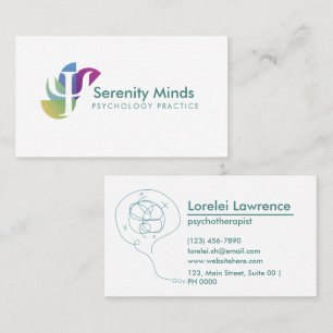 Carte De Visite Psychologie professionnelle simple et élégante Tur