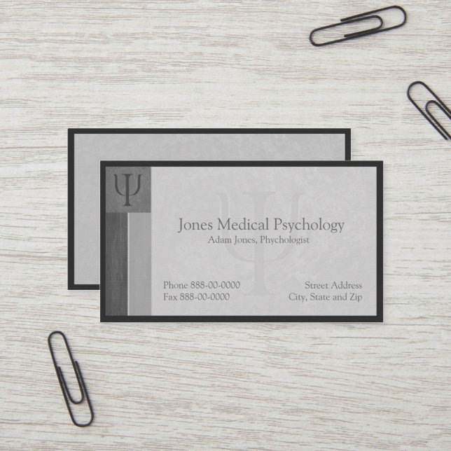 Carte de visite psychologue (Devant/Arrière en situation)