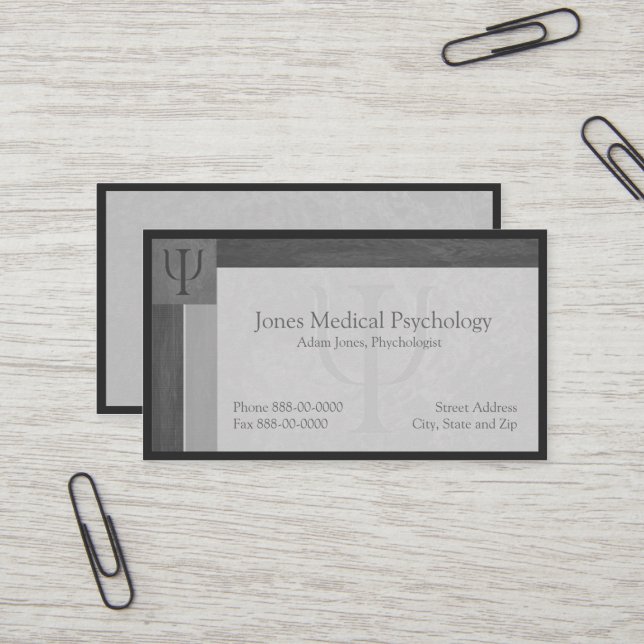 Carte de visite psychologue (Devant/Arrière en situation)
