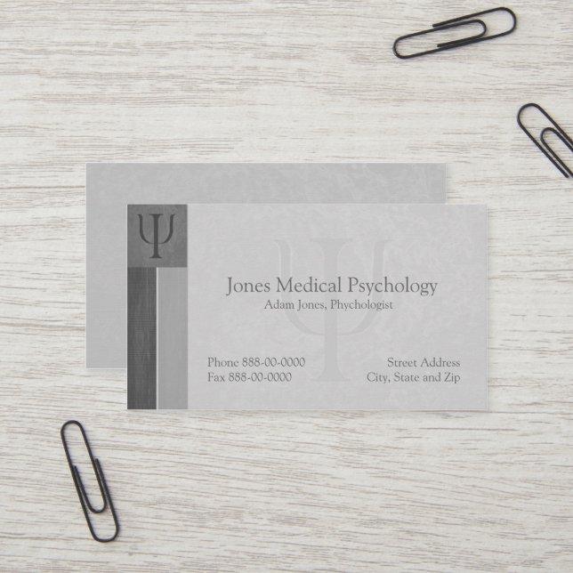 Carte de visite psychologue (Devant/Arrière en situation)
