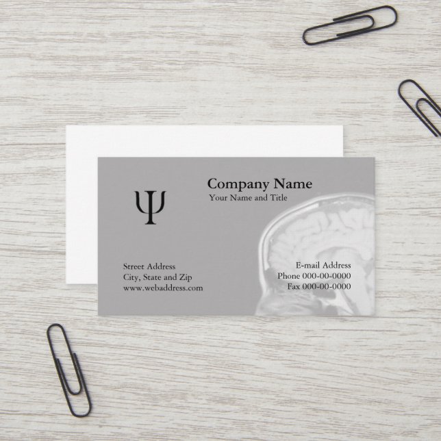 Carte de visite psychologue (Devant/Arrière en situation)