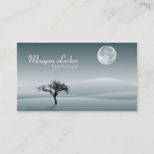 Carte De Visite Psychologue - Arbre de lune et de solitude