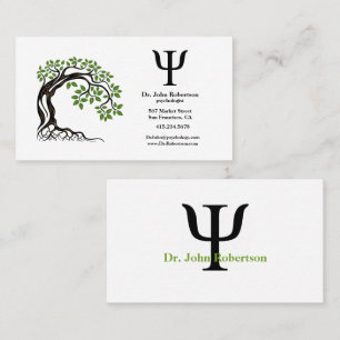 Carte De Visite Psychologue arbre vert