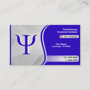 Carte De Visite Psychologue Psychologie Logo Bleu Gradient