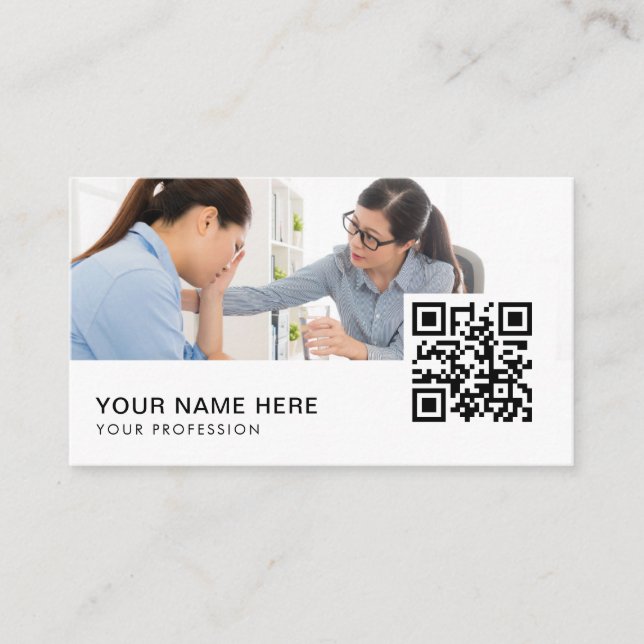Carte De Visite psychologue QR Code (Devant)