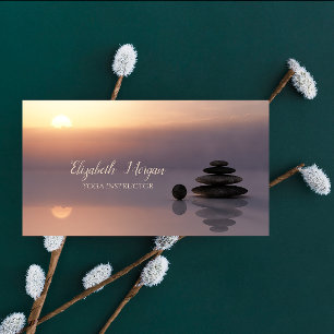 Carte De Visite Psychologue Thérapeute Zen, Coucher de soleil