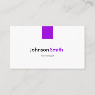 Carte De Visite Psychologue - Violet Violet Simple