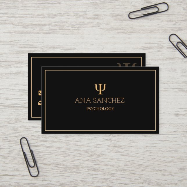 Carte De Visite Psychology Business Card (Devant/Arrière en situation)