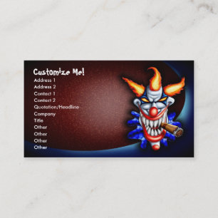 Carte de visite psychopathe de clown