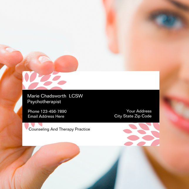 Carte De Visite Psychothérapeute Conception de conseil (Créateur téléchargé)
