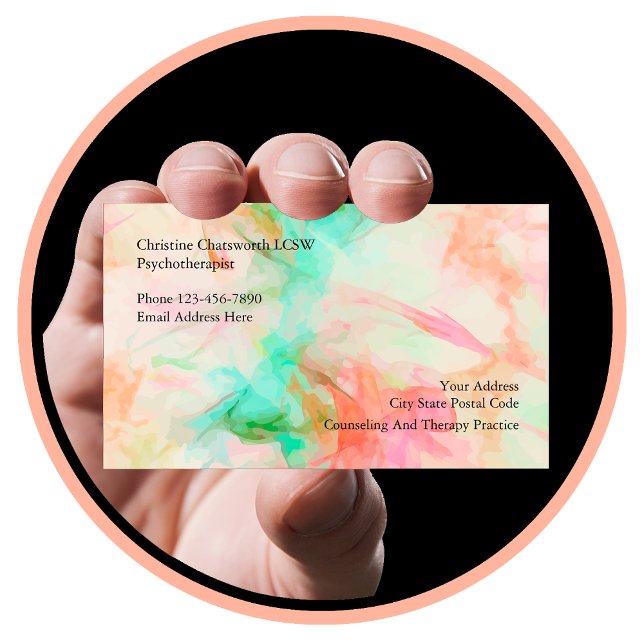 Carte De Visite Psychothérapeute Et Services De Conseil (Créateur téléchargé)