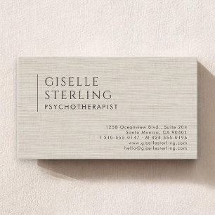 Carte De Visite Psychothérapeute Lin Naturel
