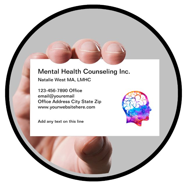 Carte De Visite Psychothérapie du counseling en santé mentale (Créateur téléchargé)