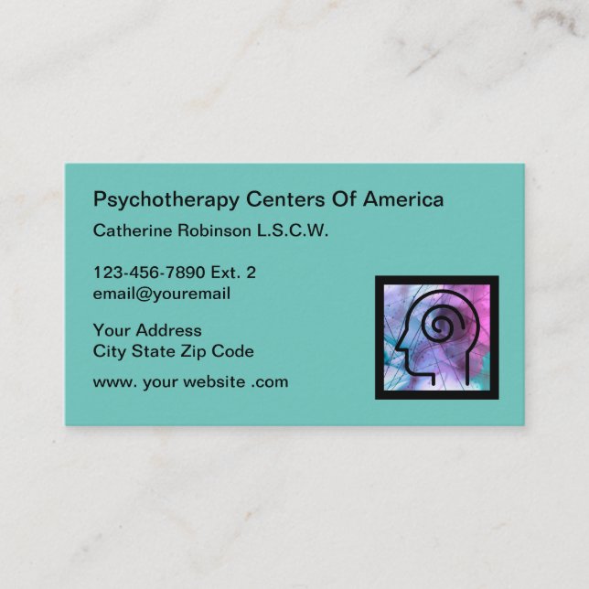 Carte De Visite Psychothérapie moderne Santé mentale (Devant)