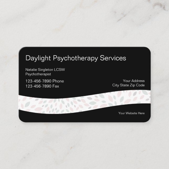 Carte De Visite Psychothérapie Services de santé mentale (Devant)