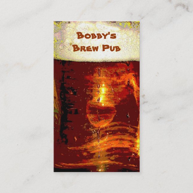 Carte De Visite Pub de Brew (Devant)