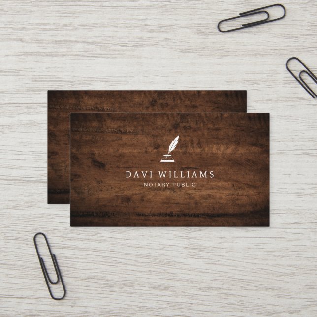 Carte de visite public notaire professionnel (Devant/Arrière en situation)