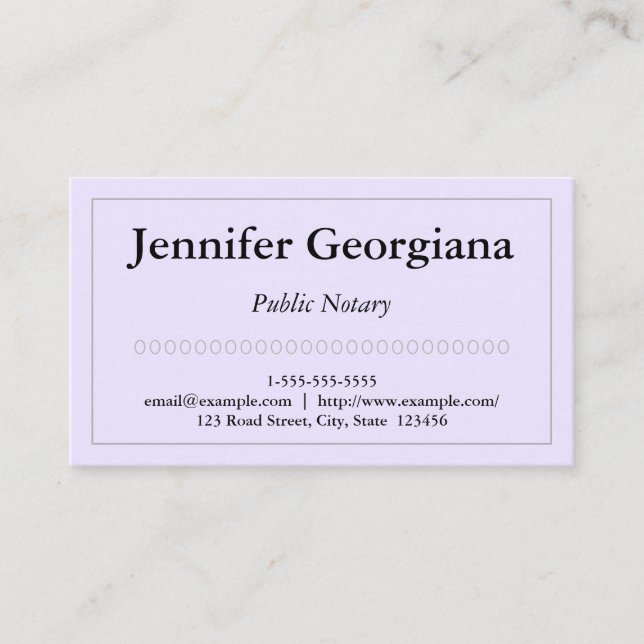 Carte de visite public simple et simple de notaire (Devant)