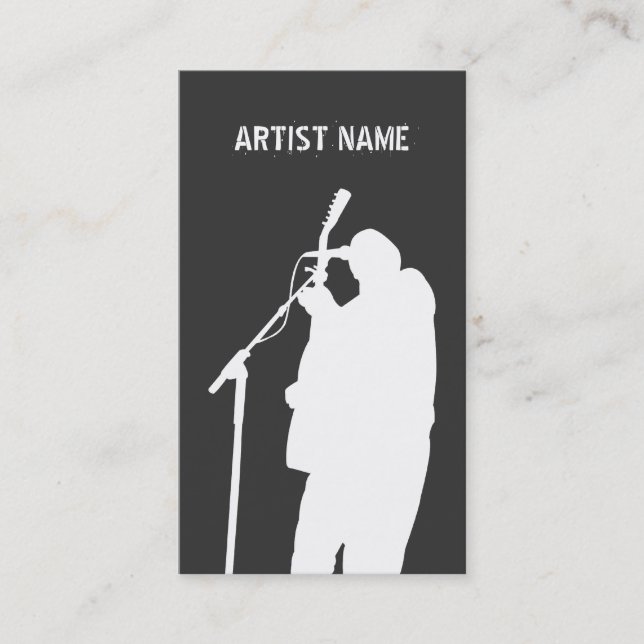 Carte De Visite Publicité d'artiste de bande de chanteur de (Devant)