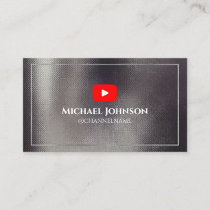 Carte De Visite Publicité de la chaîne YOUTUBE QR Code OR