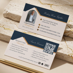 Carte De Visite Publicité photo QR pour propriétés de luxe par un 