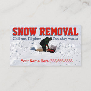Carte De Visite Publicité sur le souffle de neige.Suppression de n