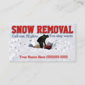 Carte De Visite Publicité sur le souffle de neige.Suppression de n