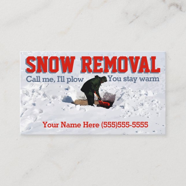 Carte De Visite Publicité sur le souffle de neige.Suppression de n (Devant)