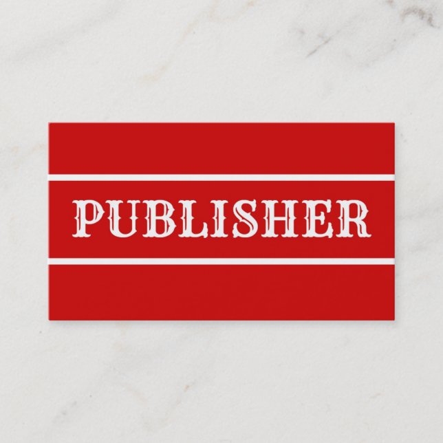 Carte de visite Publisher (Devant)