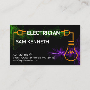 Carte De Visite Puce électrique colorée à onduleur électrique