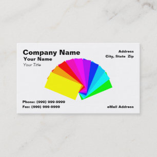 Carte De Visite puces colorées de la peinture 3D