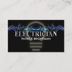 Carte De Visite Puissant à la foudre ampoule électrique lumineuse