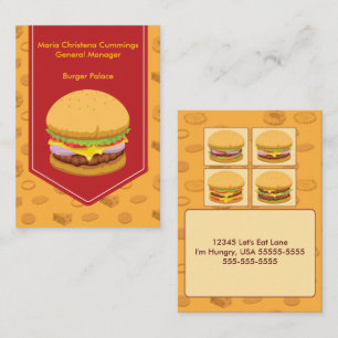 Carte de visite puissant d'aliments de préparation