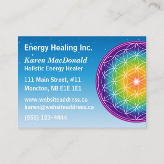 Carte De Visite Puissante étoile Sky Flower of Life Biz Card