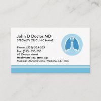 carte de visite pulmonaire pulmonaire
