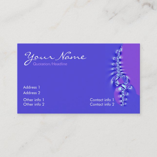 Carte de visite PurBLuE (Devant)
