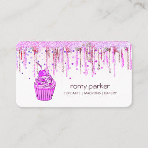 Carte De Visite Purple Cupcake Accueil Boulangerie Pâtisserie Déch