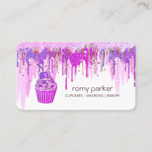 Carte De Visite Purple Cupcake Maison Boulangerie Pâtisserie Déc