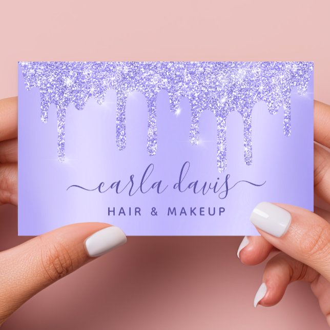 Carte De Visite Purple Drives Sparkle Lash Artiste de maquillage S (Créateur téléchargé)