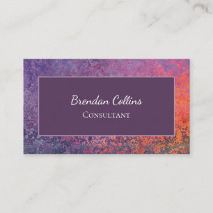 Carte De Visite Purple Elegant Grunge Métal Texture